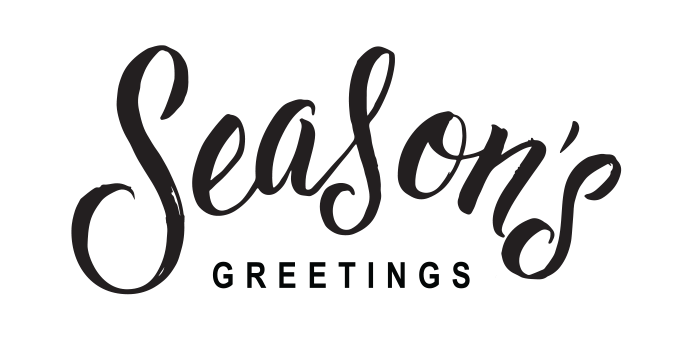 Seasons Greetings Black