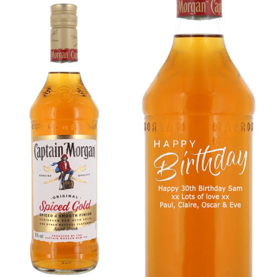Personalised Captain Morgan Spiced Rum 70cl