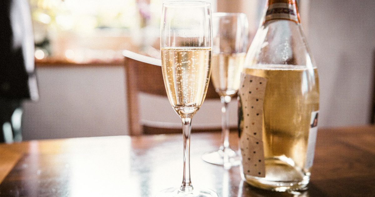 Bottle and glasses on a table