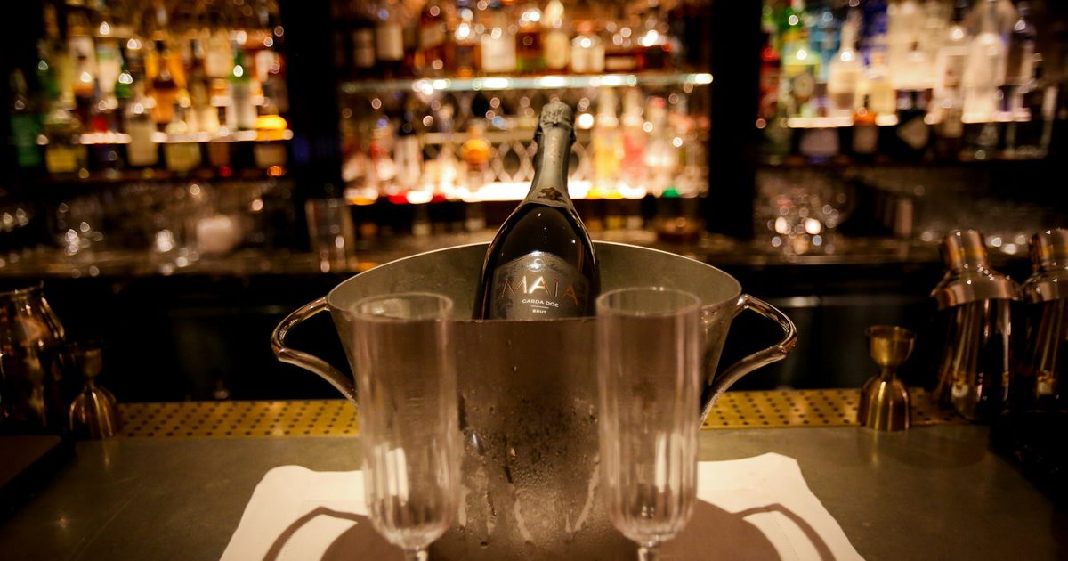Champagne bottles and karaff