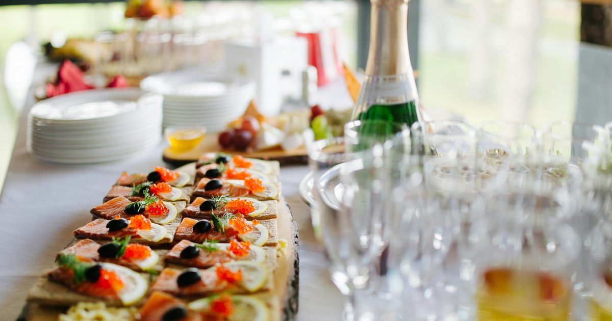 Champagne paired with food