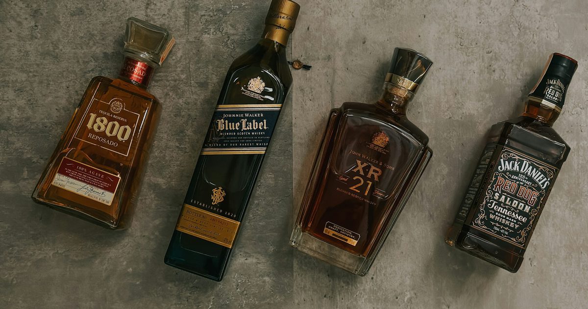 Four bottles of whisky