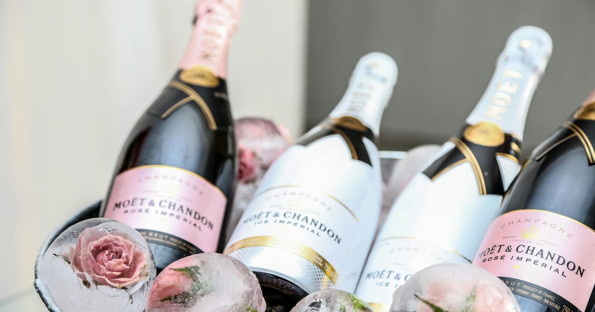 Moet and chandon bottles