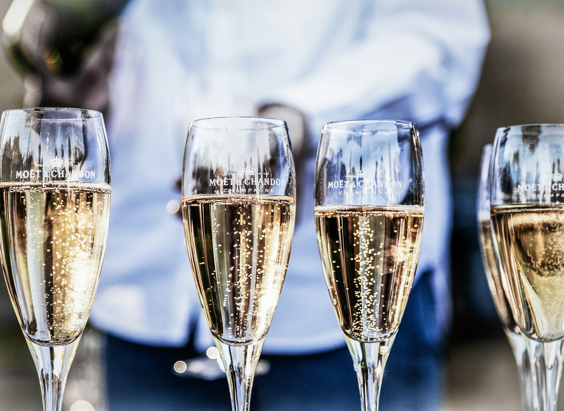 Moet engraved flutes