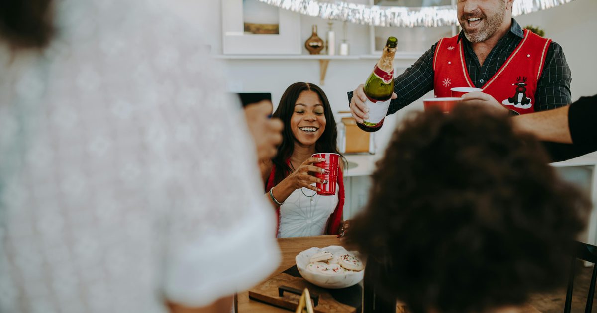 Party champagne tasting
