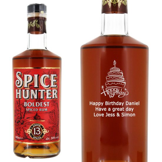 Personalised Spice Hunter Spiced Rum 70cl