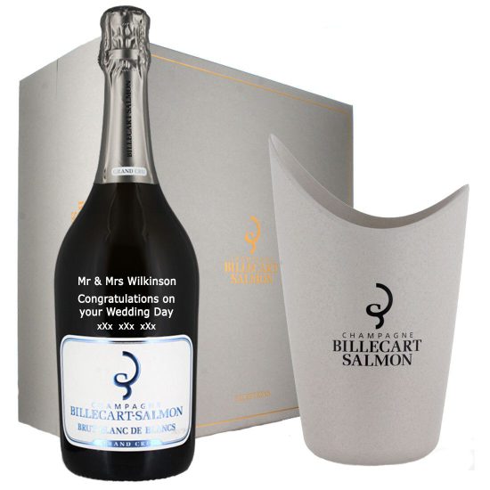 Personalised Billecart-Salmon Blanc De Blancs Ice Bucket Gift Set
