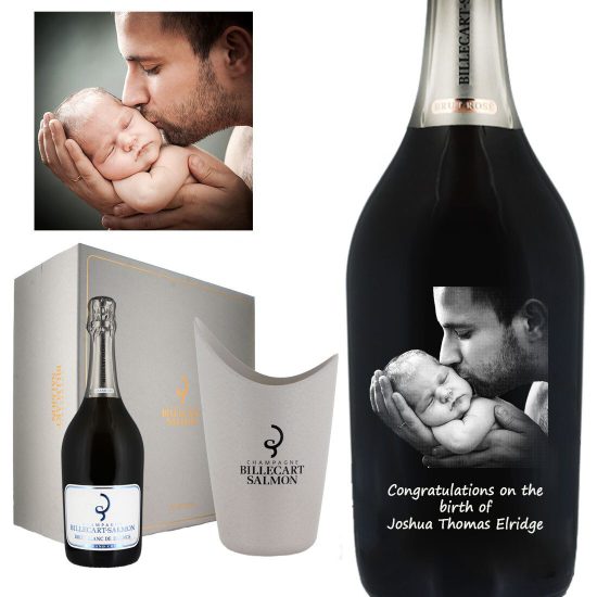 Photo Engraved Billecart-Salmon Blanc De Blancs Ice Bucket Gift Set