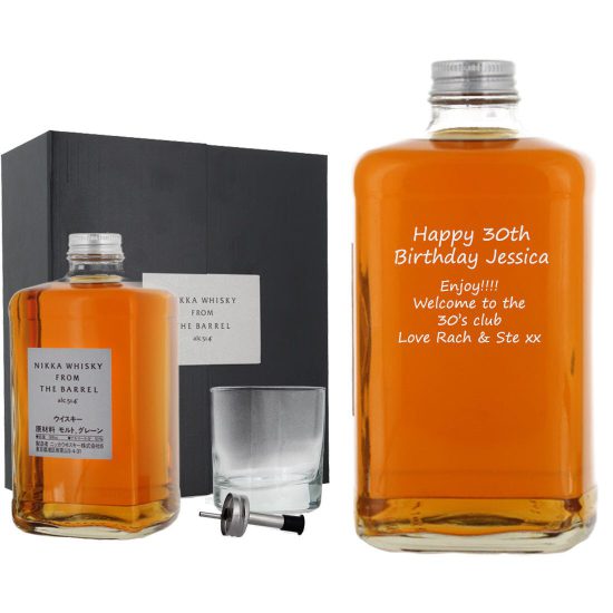 Personalised Nikka From The Barrel Gift Set With Glasses