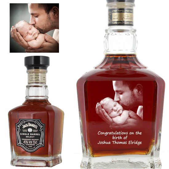 Photo Engraved Jack Daniel's Single Barrel HALF Bottle 35cl