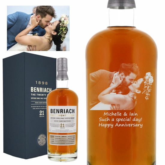 Photo Engraved Benriach 21 Year Old Single Malt Whisky