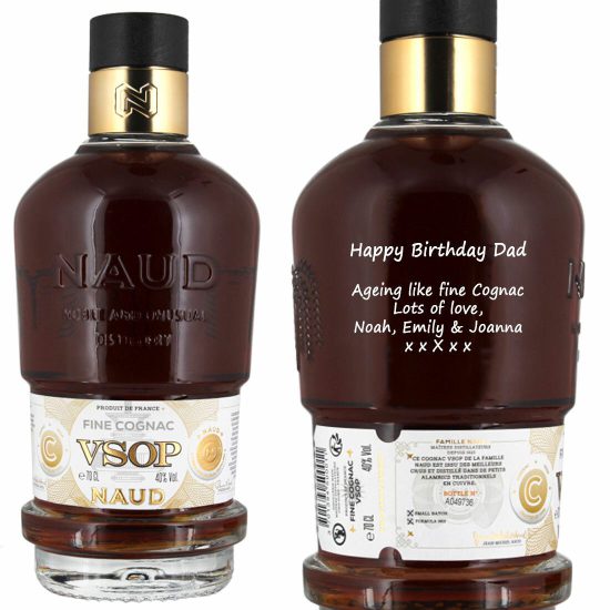 Personalised Naud VSOP Fine Cognac 70cl