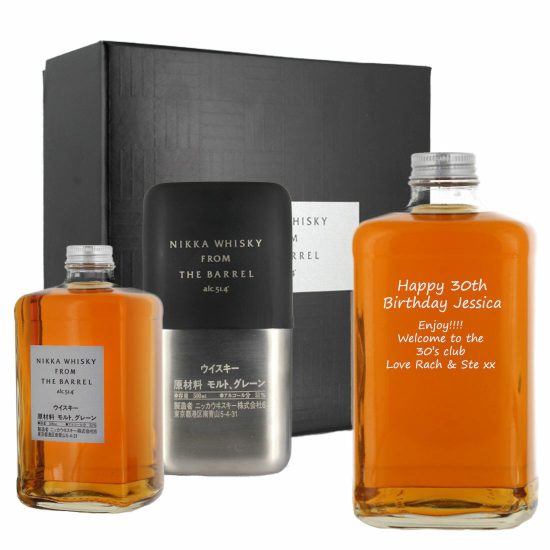 Personalised Nikka From The Barrel Ice Bucket Gift Set