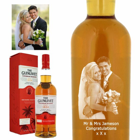 Photo Engraved Glenlivet Caribbean Reserve Single Malt Whisky 70cl