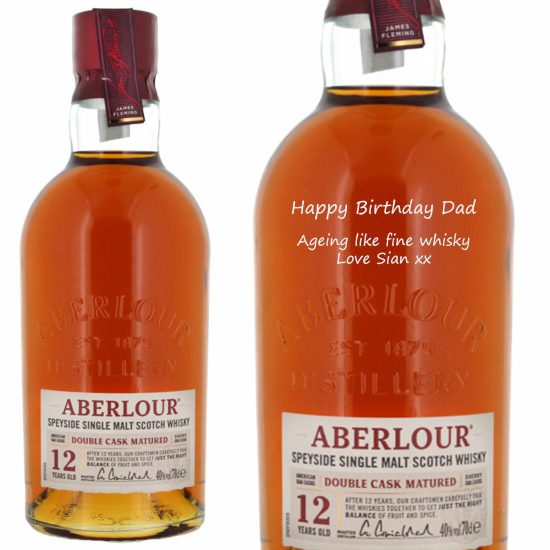 Personalised Aberlour 12 Year Old Double Cask Matured Single Malt Whisky 70cl