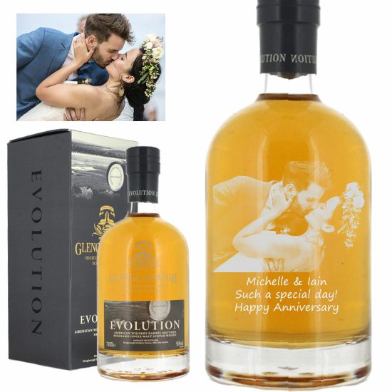 Photo Engraved Glenglassaugh Evolution Single Malt Whisky 70cl