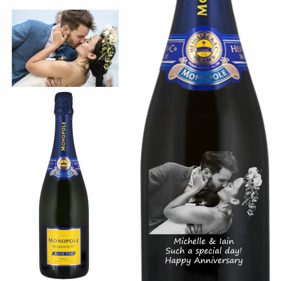 Photo Engraved Heidsieck Monopole Blue Top Champagne 75cl