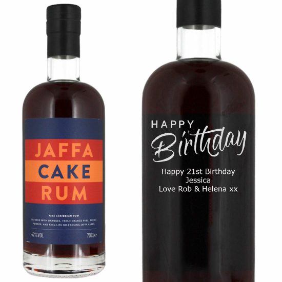 Personalised Jaffa Cake Dark Rum 70cl