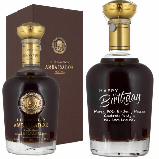 Personalised Diplomatico Ambassador Rum 70cl