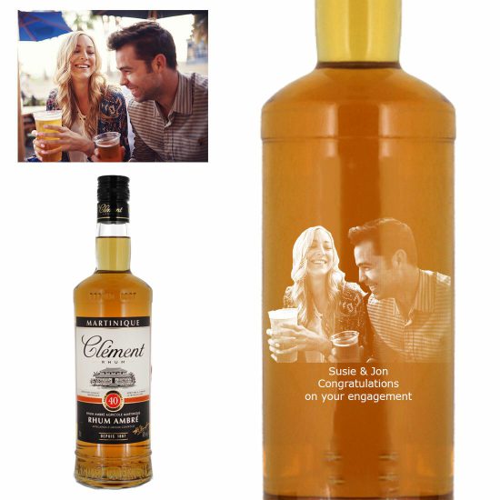 Photo Engraved Clement Ambre Rhum 70cl