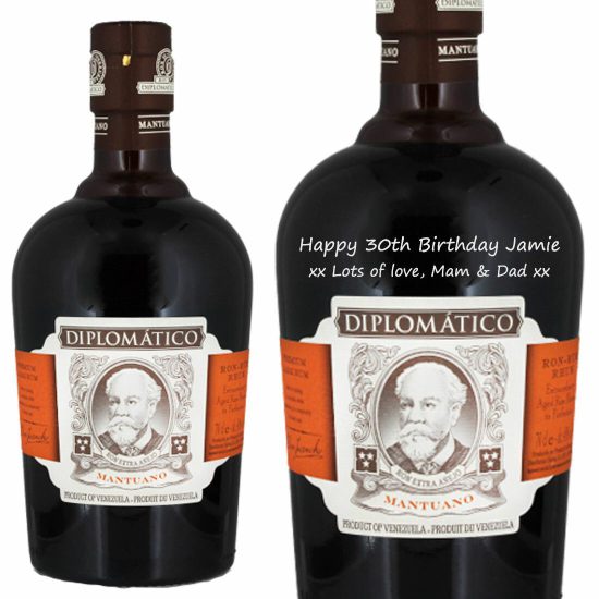 Personalised Diplomatico Mantuano Rum 70cl