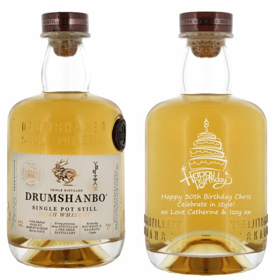 Personalised Drumshanbo Single Pot Still Irish Whiskey 70cl