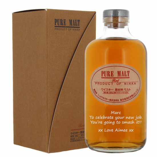 Personalised Nikka Pure Malt Red Japanese Whisky 70cl