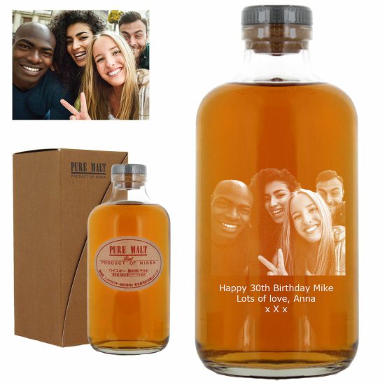 Photo Engraved Nikka Pure Malt Red Japanese Whisky 70cl