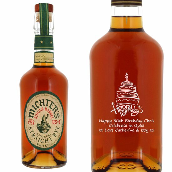 Personalised Michter's US*1 Single Barrel Rye Whiskey 70cl