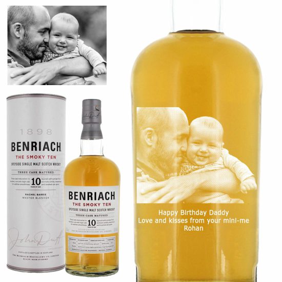 Photo Engraved Benriach The Smokey 10 Single Malt Whisky 70cl