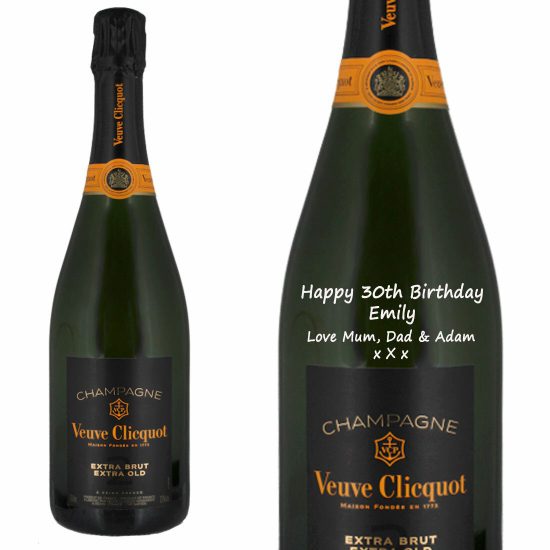 Personalised Veuve Clicquot Extra Brut Extra Old 75cl