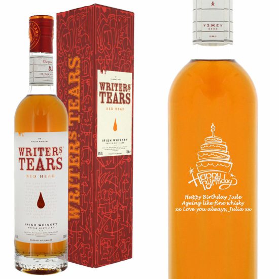 Personalised Writers’ Tears Red Head Irish Whiskey 70cl