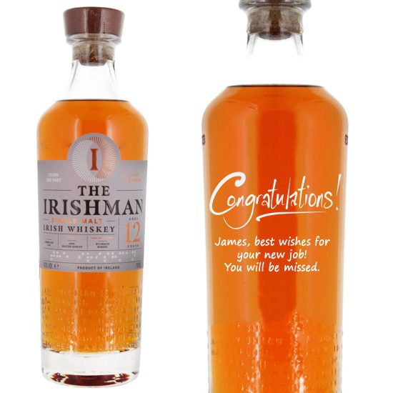 Personalised The Irishman 12 Year Old Single Malt Irish Whiskey