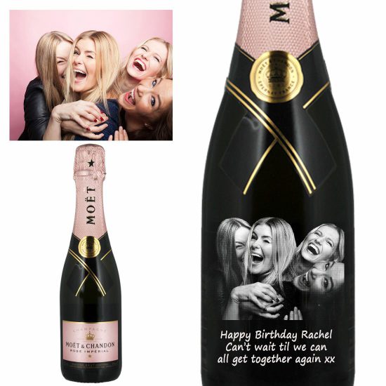 Photo Engraved Moët & Chandon Rose Impérial HALF Bottle 37.5cl