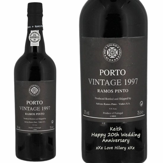 Personalised Ramos-Pinto 1997 Vintage Port 75cl