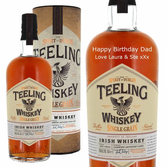 Personalised Teeling Single Grain Irish Whiskey 70cl