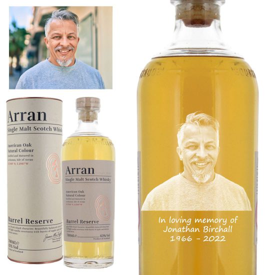 Photo Engraved Arran Barrel Reserve Single Malt Whisky 70cl