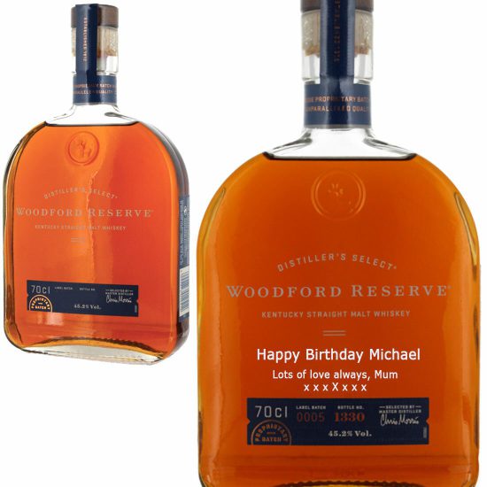 Personalised Woodford Reserve Malt American Whiskey 70cl