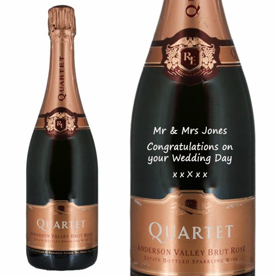 Personalised Roederer Quartet Rose Non Vintage Sparkling Wine