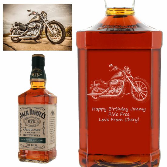 Photo Engraved Jack Daniel's Straight Rye Whiskey 70cl