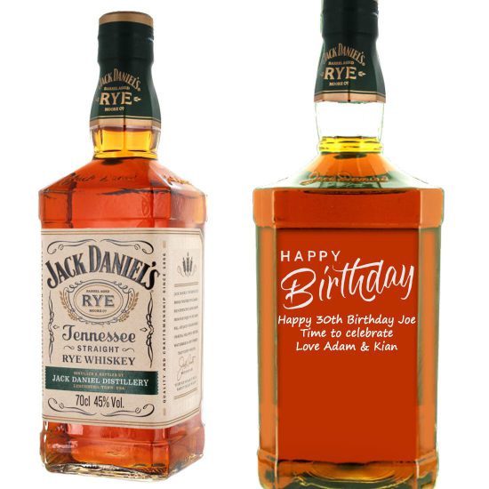 Personalised Jack Daniel's Straight Rye Whiskey 70cl