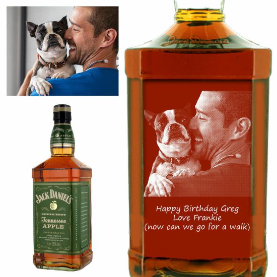 Photo Engraved Jack Daniel's Apple Whiskey Liqueur 100cl