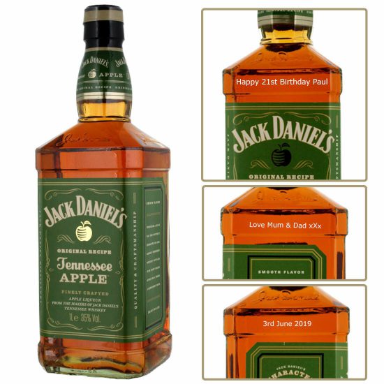 Personalised Jack Daniel's Apple Whiskey Liqueur 100cl