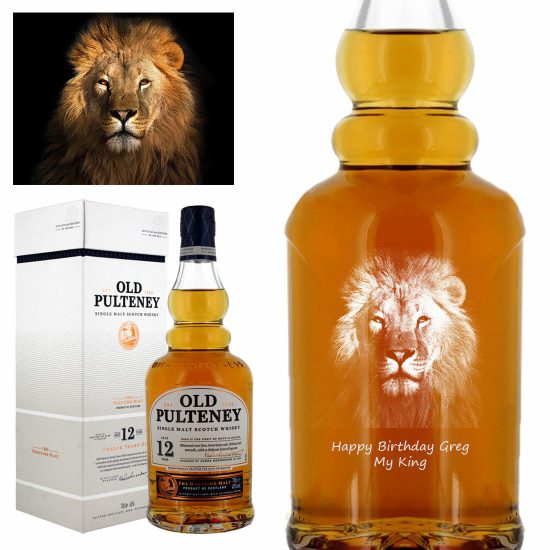 Photo Engraved Old Pulteney 12 Year Old Whisky Single Malt Whisky 70cl