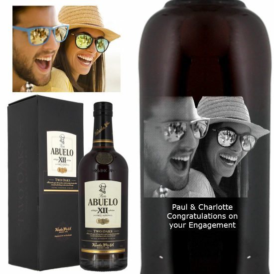 Photo Engraved Ron Abuelo Two Oaks Double Matured Rum 70cl