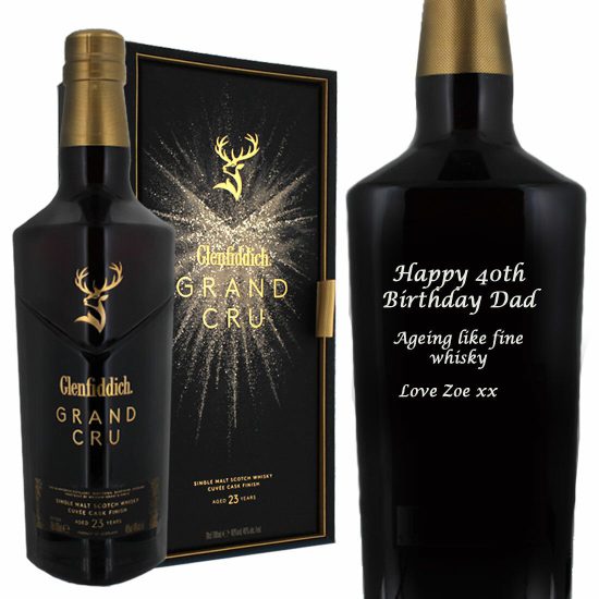 Personalised Glenfiddich Grand Cru 23 Year Old Single Malt Whisky 70cl