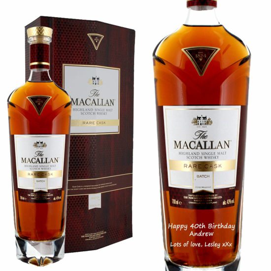 Personalised Macallan Rare Cask Single Malt Whisky 70cl
