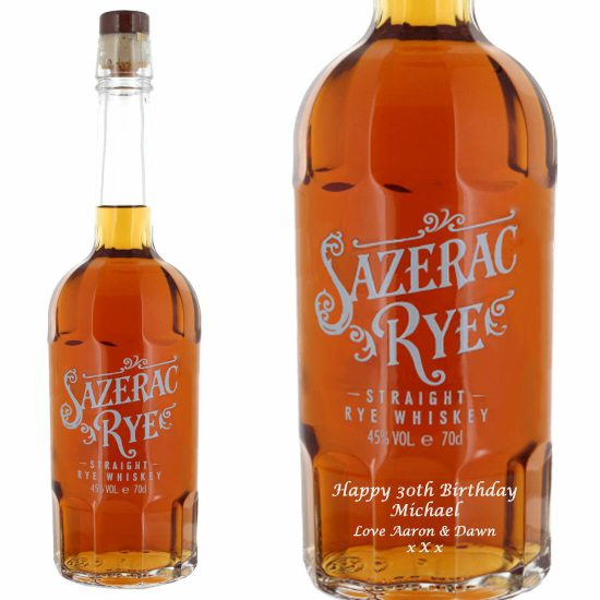Personalised Sazerac 6 Year Old Rye Whiskey 70cl