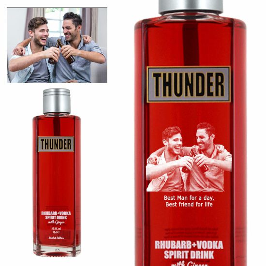 Photo Engraved Thunder Rhubarb & Ginger Vodka 70cl
