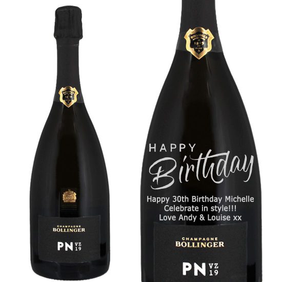 Personalised Bollinger PNVZ 19 Vintage Champagne 75cl